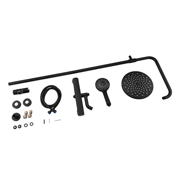 Душевая стойка Gappo G2490-6 с термостатом чёрный Душевая стойка Gappo G2490-6 с термостатом чёрный