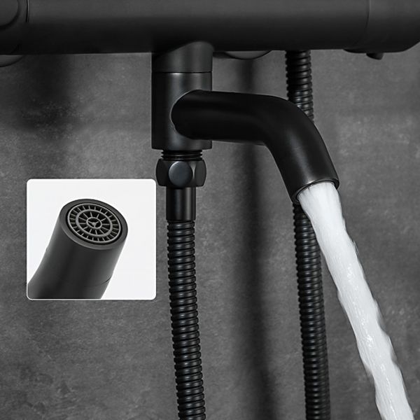 Душевая стойка Gappo G2490-6 с термостатом чёрный Душевая стойка Gappo G2490-6 с термостатом чёрный