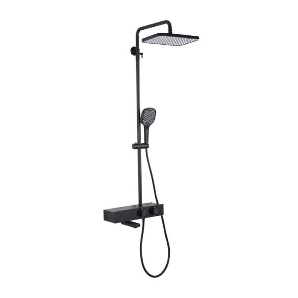 Душевая стойка Gappo G2495-16 с термостатом чёрный Душевая стойка Gappo G2495-16 с термостатом чёрный