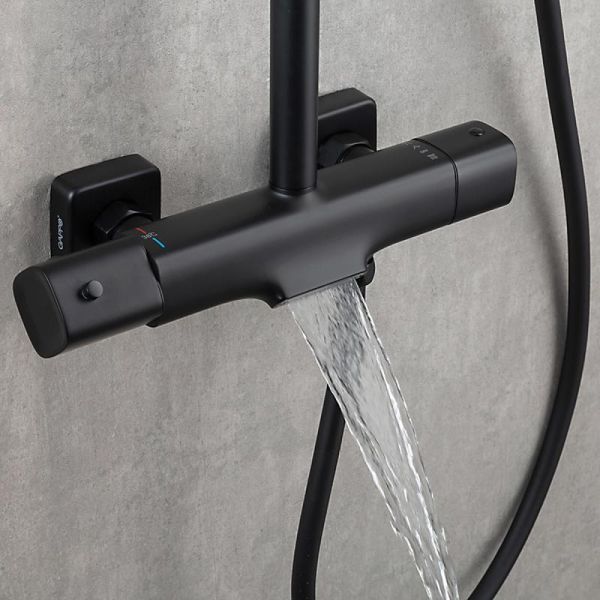 Душевая стойка Gappo G2495-76 с термостатом чёрный Душевая стойка Gappo G2495-76 с термостатом чёрный