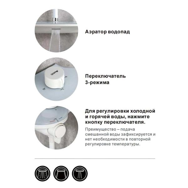Душевая стойка Gappo G2495-86 чёрный Душевая стойка Gappo G2495-86 чёрный