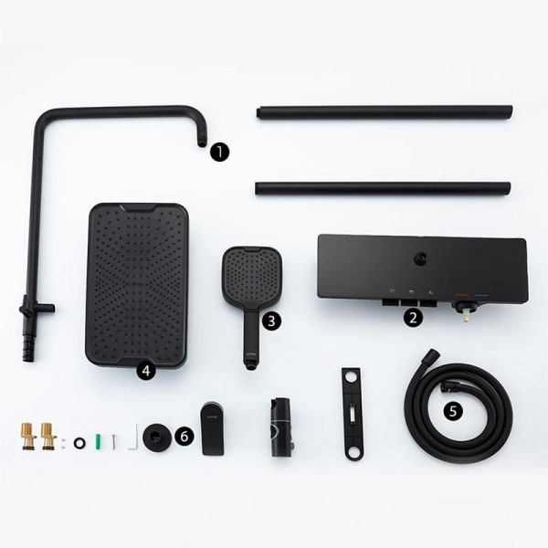 Душевая стойка Gappo G2496-16 чёрный Душевая стойка Gappo G2496-16 чёрный