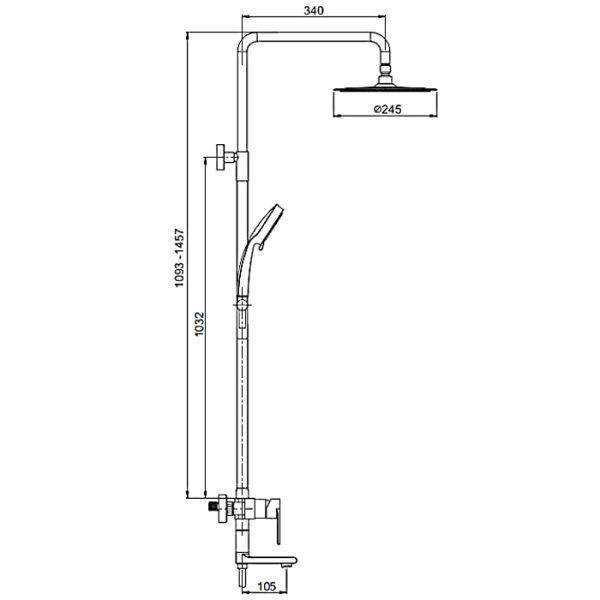 Душевая стойка Gappo G2499-20 хром Душевая стойка Gappo G2499-20 хром