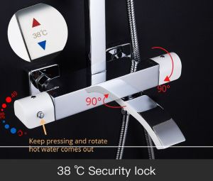 Душевая стойка с термостатом Gappo G2407-50