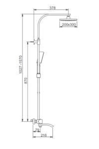 Душевая стойка Gappo G2407-50 с термостатом хром
