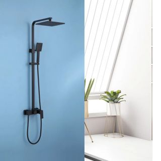 Душевая стойка ABBER Daheim AF8220BL чёрный матовый