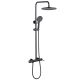 Душевая стойка ABBER Emotion AF8816BL с изливом, черный матовый