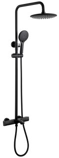 Душевая стойка ABBER Thermostat AF8516BL с термостатом чёрный матовый