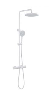 Душевая стойка ABBER Thermostat AF8516FWL с термостатом белый матовый