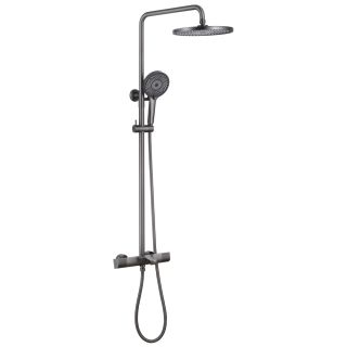 Душевая стойка ABBER Thermostat AF8516NGL с термостатом оружейная сталь