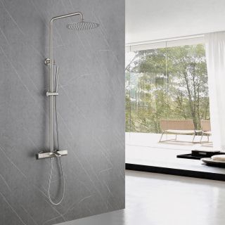 Душевая стойка ABBER Thermostat AF8516SPL с термостатом сатин