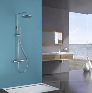 Душевая стойка ABBER Wasser Kreis AF8160 с термостатом хром
