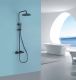 Душевая стойка ABBER Wasser Kreis AF8160BL с термостатом чёрный матовый