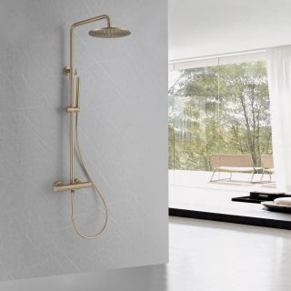 Душевая стойка ABBER Thermostat AF8160GL с термостатом золото матовое