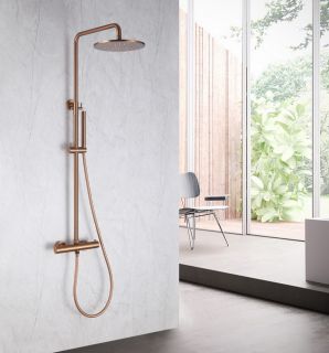 Душевая стойка ABBER Wasser Kreis AF8160MRGL розовое золото матовое