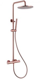 Душевая стойка ABBER Wasser Kreis AF8160RG с термостатом розовое золото