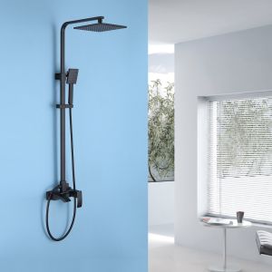 Душевая стойка ABBER Wasserfall чёрный матовый AF8616B