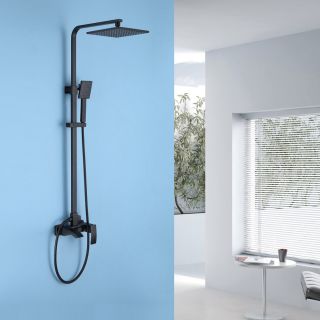 Душевая стойка ABBER Wasserfall AF8616BL чёрный матовый