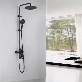 Душевая стойка ABBER Daheim AF8016BL чёрный матовый