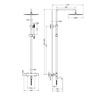 Душевая стойка Timo Saona SX-2380/00 с термостатом хром Душевая стойка Timo Saona SX-2380/00 с термостатом хром