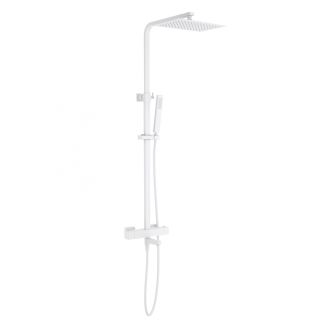 Душевая стойка Timo Tetra-Thermo SX-0169/16 с термостатом белый матовый Душевая стойка Timo Tetra-Thermo SX-0169/16 с термостатом белый матовый
