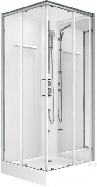 Душевая кабина Aquanet Passion S 3.0 348330 90x90 см профиль хром стекло прозрачное