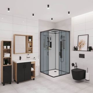 Душевая кабина Niagara NG-6901-01GQ BLACK 90х90см