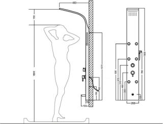 Душевая панель Aquanet Galaxy White AP40-03