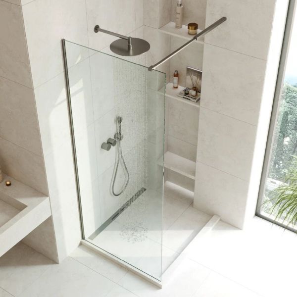 Душевая перегородка VagnerPlast VPSS110195EL1CH хром 110 см