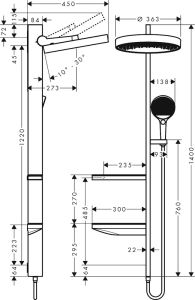 Душевая система Hansgrohe Rainfinity 26842000