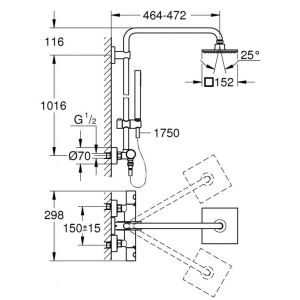 Душевая система Grohe Euphoria Cube 27932000 хром