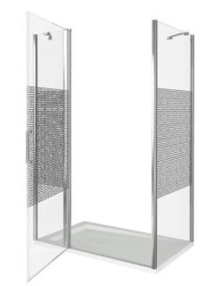 Боковая часть Good Door FANTASY SP-90-F-CH стекло прозрачное с зеркальным рисунком Фэнтази Боковая часть Good Door FANTASY SP-90-F-CH стекло прозрачное с зеркальным рисунком Фэнтази