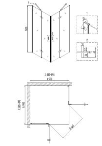 Душевой уголок Niagara Nova NG-6813-08 BLACK 90x90 см