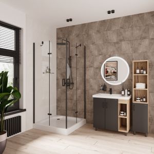 Душевой уголок Niagara Nova NG-6814-08 BLACK 100x100 см