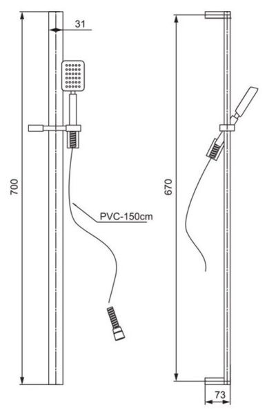 Душевой гарнитур Paini Ravenna RVCR121 хром Душевой гарнитур Paini Ravenna RVCR121 хром