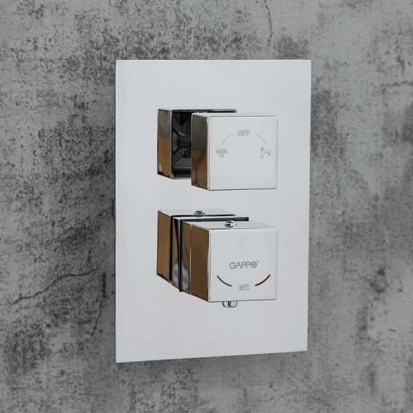 Душевой комплект с термостатом Gappo G7107-4 хром