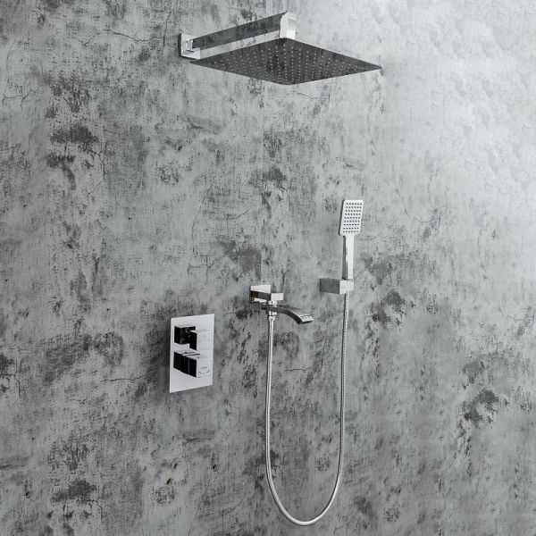 Душевой комплект с термостатом Gappo G7107-4 хром