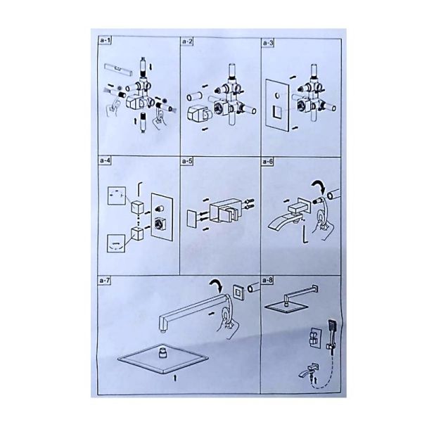 Душевой комплект с термостатом Gappo G7107-4 хром