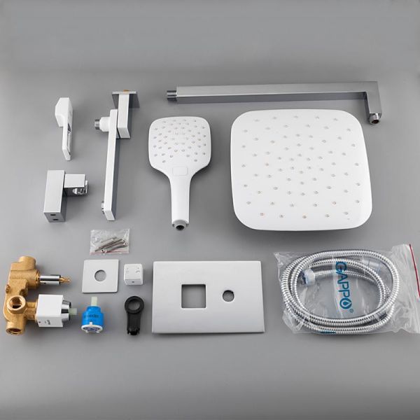 Душевой комплект Gappo G7117-8 белый/хром