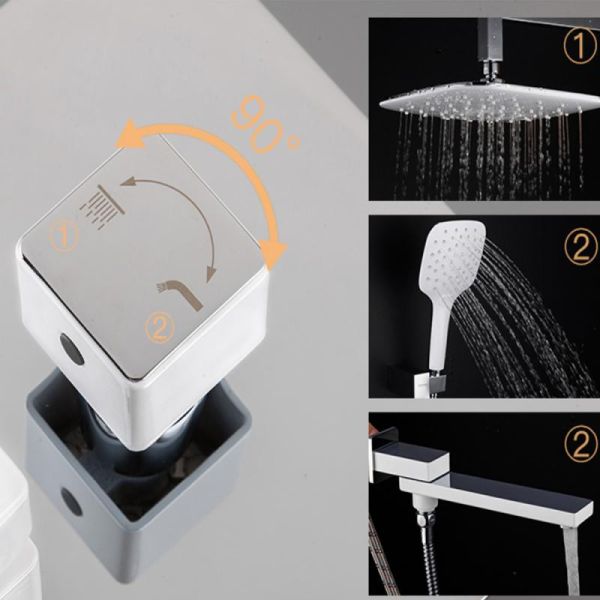 Душевой комплект Gappo G7117-8 белый/хром