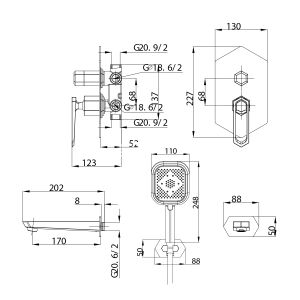 Душевой комплект Lemark Prizma LM3922C