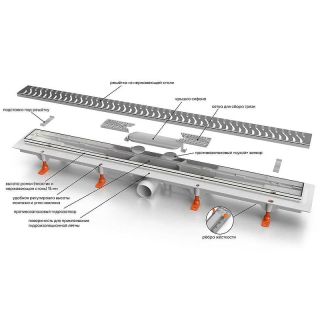 Душевой лоток (трап) Veconi Medium 750 Чехия Душевой лоток (трап) Veconi Medium 750 Чехия