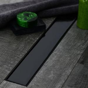 Душевой лоток Veconi Klasik Black 550 V550KB с Черной матовой решеткой под плитку