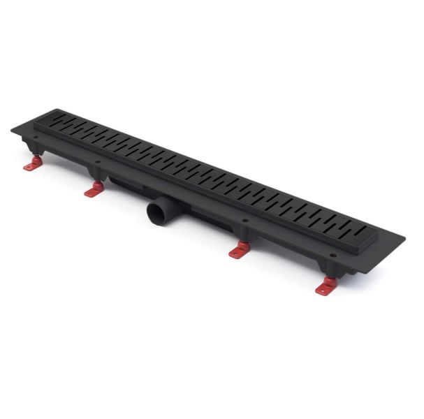Душевой лоток Veconi Medium Black 450 V450MB с Черной матовой решеткой Душевой лоток Veconi Medium Black 450 V450MB с Черной матовой решеткой