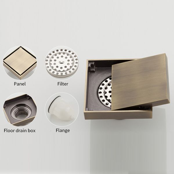 Душевой трап Gappo G81005-4 бронза