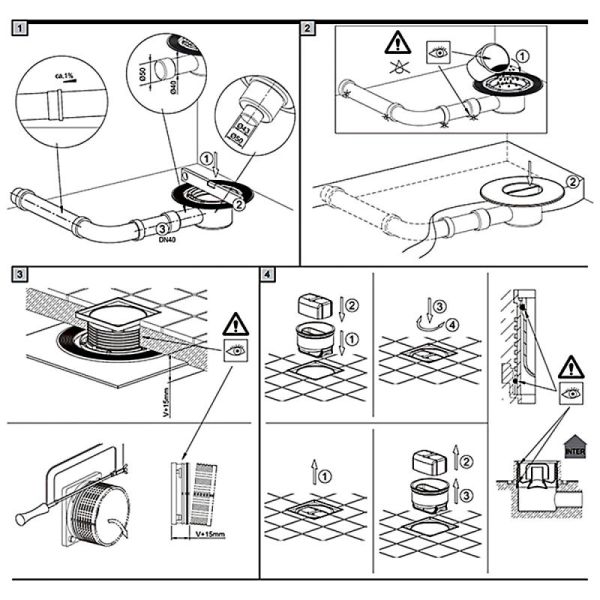 Душевой трап Gappo G81010-5 сатин
