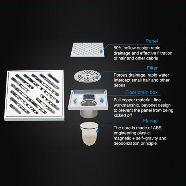 Душевой трап Gappo G81050 хром