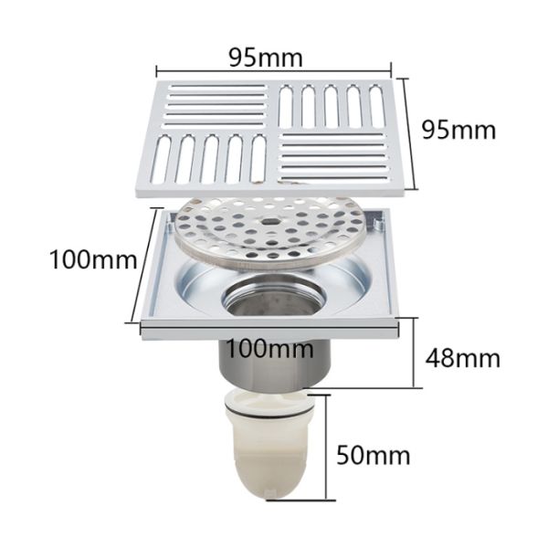 Душевой трап Gappo G81051 хром