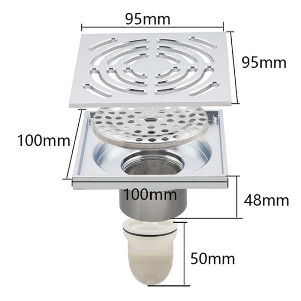 Душевой трап Gappo G81052 хром