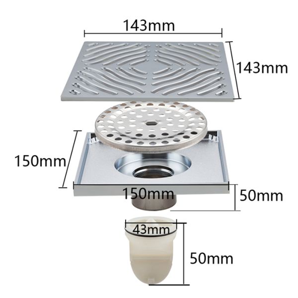 Душевой трап Gappo G81550 хром